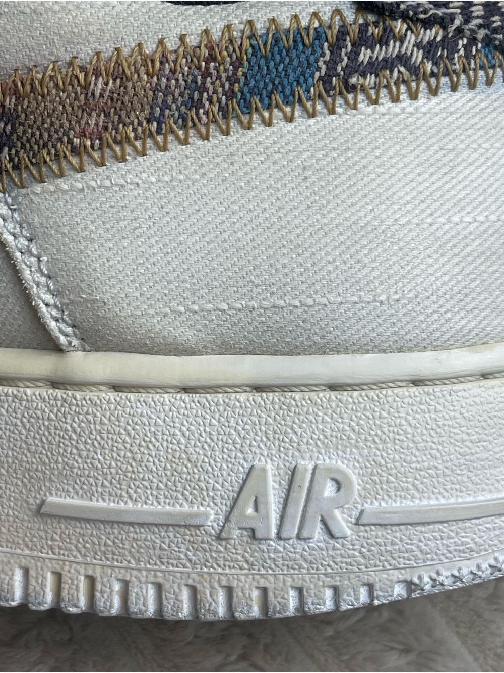 Nike Air Force 1 Low '07 LV8 Custom White Afro Punk Shoes Mens Size 8 Womens 9.5 - Picture 12 of 13